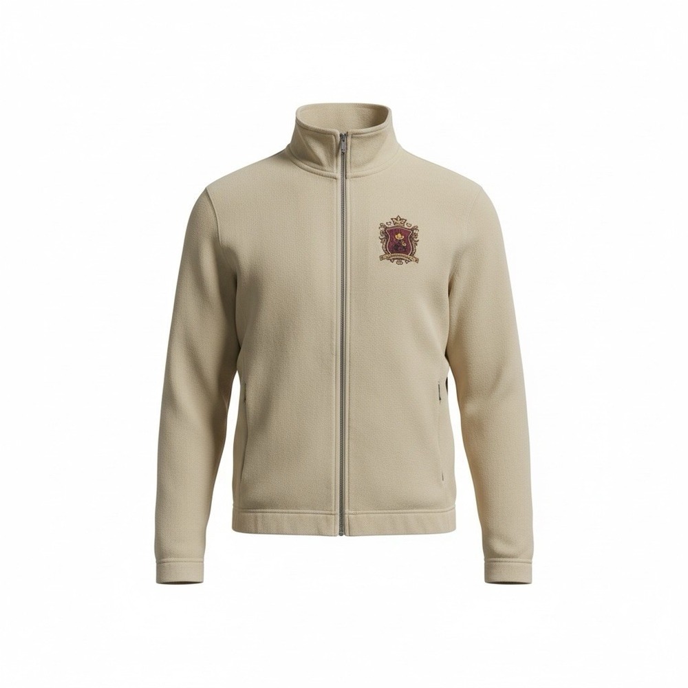 Walt Disney World Mickey Mouse‎ Sweater Jacket Tan Large Embroidered 1971 Unisex